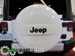 07-19 Jeep Wrangler Jk P255/70r18 White Hard Surface Spare Tire Cover Oem Mopar