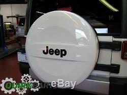 07-19 Jeep Wrangler Jk P255/70r18 White Hard Surface Spare Tire Cover Oem Mopar