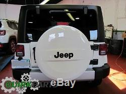 07-19 Jeep Wrangler Jk P255/70r18 White Hard Surface Spare Tire Cover Oem Mopar