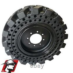 10x16.5 Maximizer GT Solid Skid Steer Tires Flat Proof Set of 4 With Rim