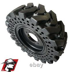 10x16.5 Maximizer GT Solid Skid Steer Tires Flat Proof Set of 4 With Rim