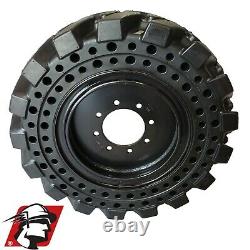 10x16.5 Maximizer GT Solid Skid Steer Tires Flat Proof Set of 4 With Rim
