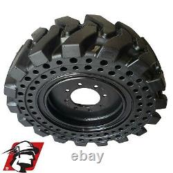 10x16.5 Maximizer GT Solid Skid Steer Tires Flat Proof Set of 4 With Rim