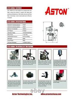 2.0HP Tire Changer Wheel Changers Machine Balancer withLaser Rim 28Clamp Combo