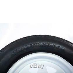 2 1820 Lbs Trailer Tires & Rims F78-15 ST205/75D-15 15 LRC 5 Lug White Spoke