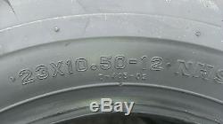 2 23X10.50-12 Deestone D405 4P Super Lug Tires AG DS5245 23x10.5-12