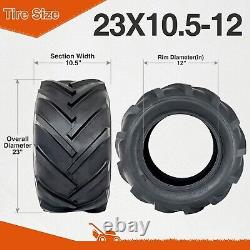 2 23x10.5-12 Lawn Mower Tires 23x10.50x12 6PR Heavy Duty Tubeless Tractor Tyres