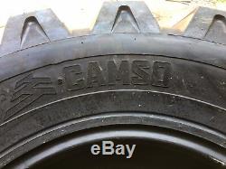 2 NEW HD Camso SLR4 19.5L-24 Backhoe Tires R4 -12 Ply for Case, John Deere, CAT