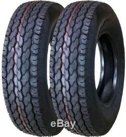 2 New Free Country Trailer Tires ST225/75D15 225 75 15 H78-15 Bias 8PR LRD 11022