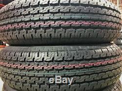 2 New Premium Cargo Max ST 205/75R15 D 8 Ply Steel Belted Radial Trailer Tires