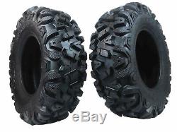 2 New Rear 25x10-12 KT MASSFX TIRE SET ATV TIRES 6 PLY 25 25x10x12