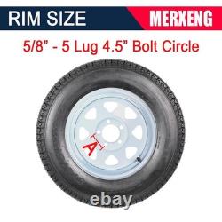 2 Pack ST175/80D13 Trailer Tires with Rims 175/80 D 13 LRC 5 Lug on 4.5, 6PR