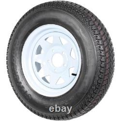 2 Pack ST175/80D13 Trailer Tires with Rims 175/80 D 13 LRC 5 Lug on 4.5, 6PR