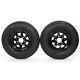 2 St175/80d13 Lrc Et Bias Trailer Tires On 13 5 Lug Black Spoke Wheels B78-13