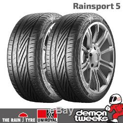 2 x Uniroyal RainSport 5 Performance Road Car Tyres 205 55 R16 91V