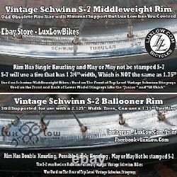 20 Muscle Bike Black TIRES S7 Brick & S2 Slick Vintage Schwinn Stingray Bicycle