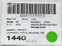 2006-2021 AUDI A8 Tire Lionhart Lh-five 265/40r20 Tread 7/32