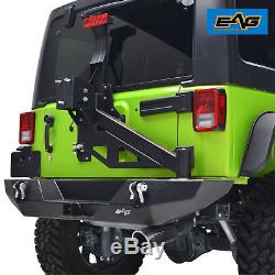 2007-2018 Jeep Wrangler JK Black Rear Bumper With Tire Carrier & Linkage