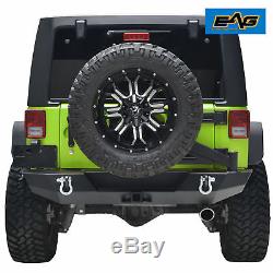 2007-2018 Jeep Wrangler JK Black Rear Bumper With Tire Carrier & Linkage