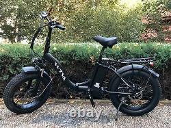 20Fat Tire 750W 48V 13AH Folding Electric Bike Beach Snow E Bicycle Black SF-20