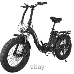 20Fat Tire 750W 48V 13AH Folding Electric Bike Beach Snow E Bicycle Black SF-20