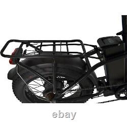 20Fat Tire 750W 48V 13AH Folding Electric Bike Beach Snow E Bicycle Black SF-20