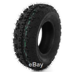 21x7-10 & 20x10-9 ATV TIRE SET (All 4 Tires) Black Rubber P348 warranty