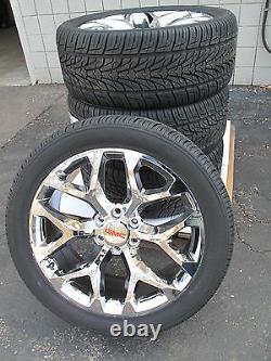 22 New GMC Yukon Sierra Chrome Wheels 305-40-22 Nexen Tires 5668 Set of 4