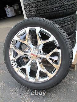 22 New GMC Yukon Sierra Chrome Wheels 305-40-22 Nexen Tires 5668 Set of 4