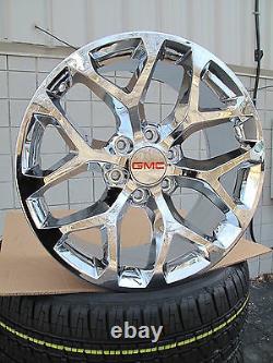 22 New GMC Yukon Sierra Chrome Wheels 305-40-22 Nexen Tires 5668 Set of 4