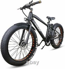 26 350W Fat Tire Electric Bicycles Shimano 6 Speed Gear E-Bike 36V10Ah Battery