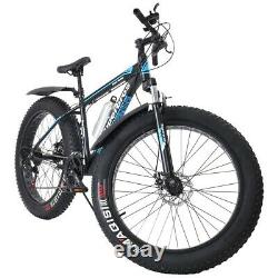 26-inch 4W Fat Tire Mountain Bike 21-Speed Bicycle High-Tensile Steel Frame A