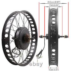 261000W Fat Tire Electric Bike Rear Wheel Bicycle Conversion Kit Hub Motor 48V