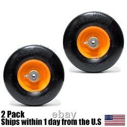 2PK Flat Free Solid Tire for Scag Mowers Front Caster Wheel 9x3.50-4