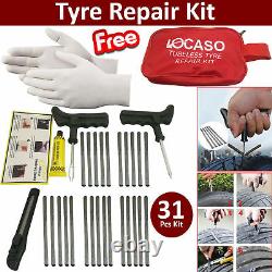 31Pcs Tire Puncture Repair Kit Tool Emergency Car, Van, Motorcycle for Tubeless