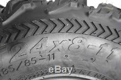 (4) New 24X8-11 24x10-11 Kenda Bear Claw EX ATV TIRES SET HONDA RANCHER 4X4 350