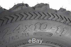 (4) New 24X8-11 24x10-11 Kenda Bear Claw EX ATV TIRES SET HONDA RANCHER 4X4 350