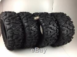 4 New 26x9-12 26x11-12 KT MASSFX big TIRE SET FOUR ATV TIRES 6 PLY 26 horn