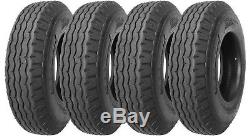 4 New Heavy Duty Highway Trailer Tires 8-14.5 14PR LR G- 11067