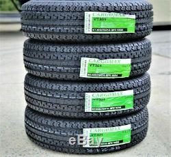 4 New Premium Cargo Max ST 205/75R14 D 8 Ply Steel Belted Radial Trailer Tires