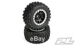 4 PRO-LINE BADLANDS MX43 Pro-Loc MOUNTED TIRES + WHEELS TRAXXAS X-MAXX XMAXX NEW