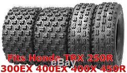 4 WANDA ATV Race tires 22x7-10 & 20x10-9 Honda TRX 250R 300EX 400EX 400X 450R