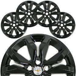 4 for Chevrolet Impala LT 2016-18 Black 18 Wheel Skins Full Rim Covers Hub Caps