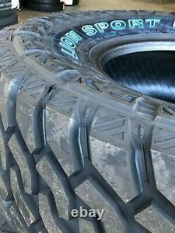 4 x 33X12.50R20 Lionsport MT Mud Terrain Tires 10-Ply White Letters LT 12.5R20