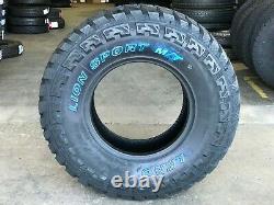 4 x 33X12.50R20 Lionsport MT Mud Terrain Tires 10-Ply White Letters LT 12.5R20