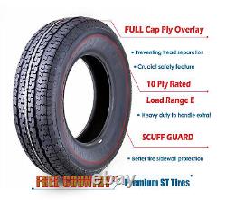 5 Trailer Tire ST205/75R15 FREE COUNTRY HD 10 Ply Load Range E withScuff Guard