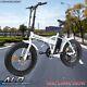 500w 36v 7 Speed 20'' Fat Tire Folding Electric Bicycle City Beach E-bike White