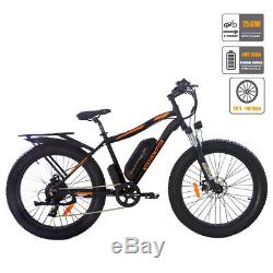 AOSTIRMOTOR Electric Mountain Bike 264 inch Fat Tire Ebike, 750W 48V 13AH S07-B