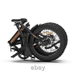 AOSTIRMOTOR Folding Electric Bicycle 500W Motor 20 Fat Tire With 36V/13Ah Li-Ba