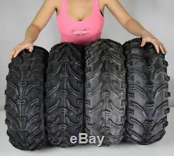 ATV Tires 25 Kenda Bear Claw 25x8-12 25x10-12 Front Rear Set of 4 6 Ply Rated